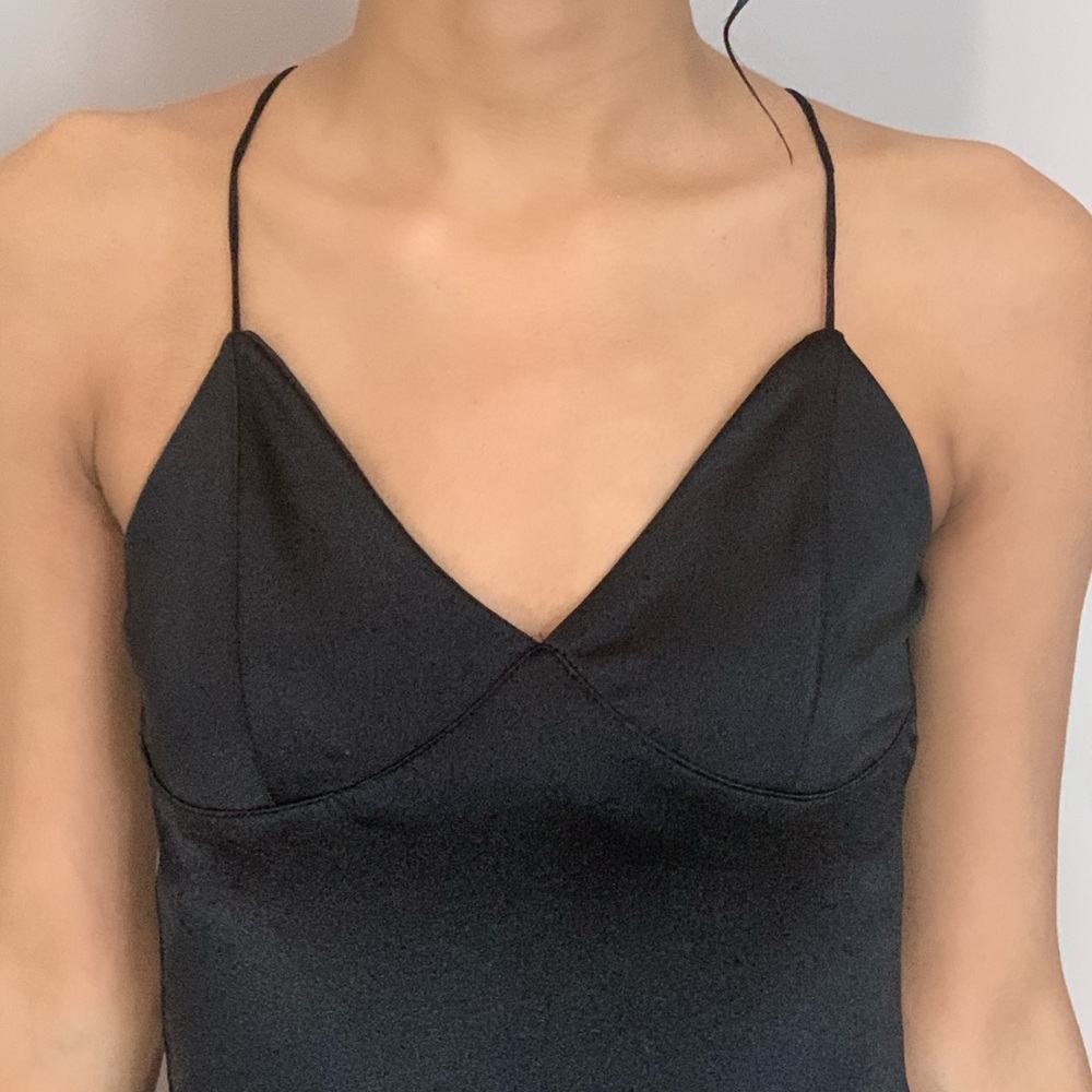 Satin V-Neck Bodysuit